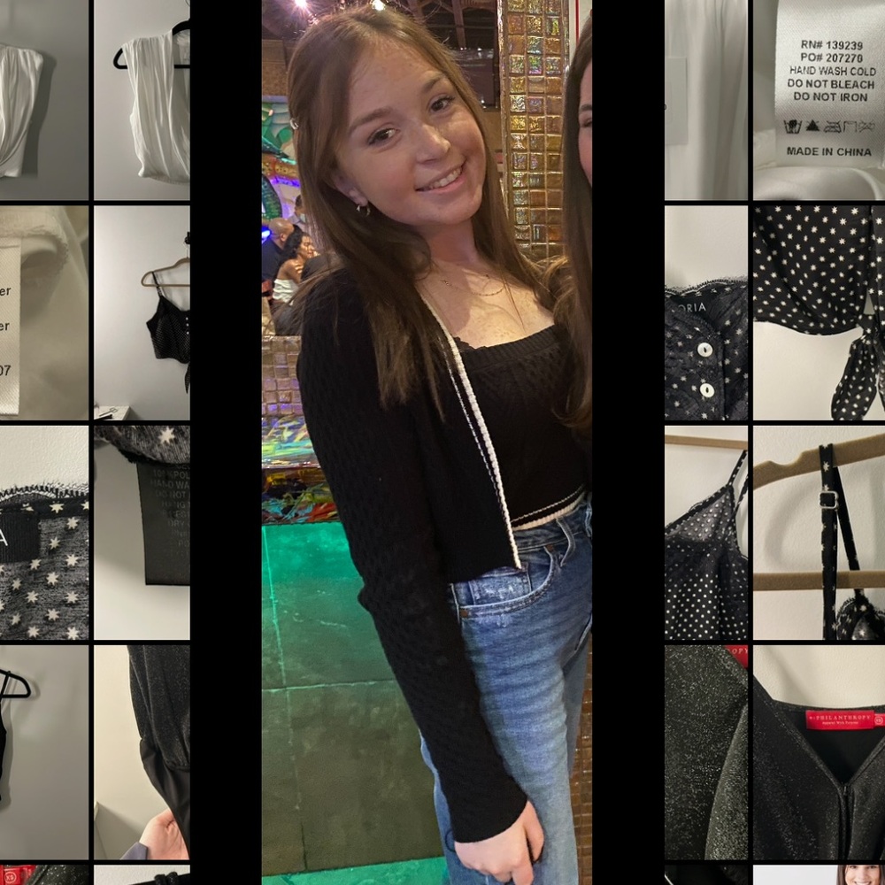 Black Knit Matching Cropped Top & Cardigan Set